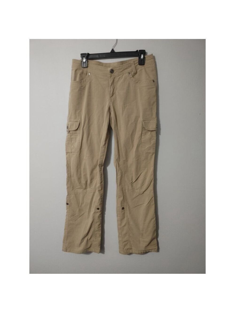 Women's KÜHL Beige Convertible Cotton Blend Stretchy Cargo Pants Size 8
